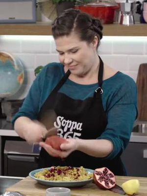 58 - Porkkanafritterit ja granaattiomenacouscous